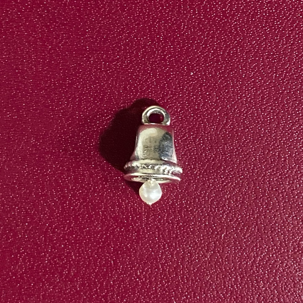 Pandora Bell Pearl Dangle Charm
